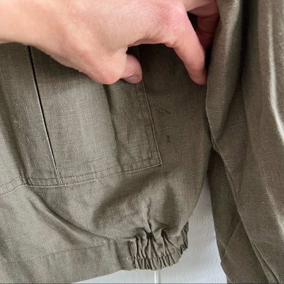 Linen blend bomber jacket - Picture 8 of 12